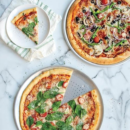 Nordic Ware Naturals 16" Air Crisp Perforated Aluminum Pizza Pan, Set of 2