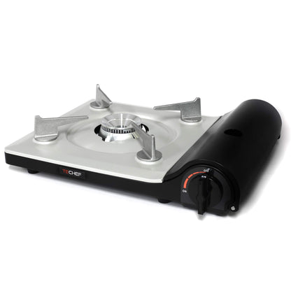 TECHEF - Stovetop Korean BBQ Non-Stick Grill Pan with Agni Portable Gas Stove Burner, Made in Korea (Grill Pan w Stove)