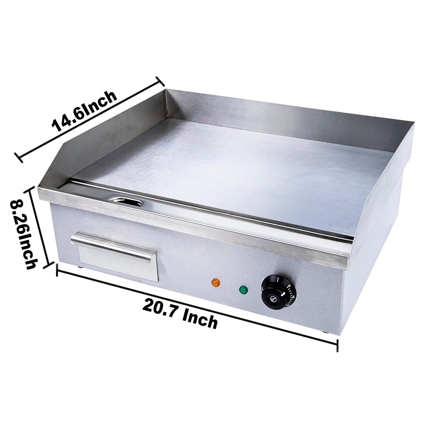 TBVECHI Teppanyaki, Electric Griddle Cooktop Countertop Commercial Flat Top Grill Griddles BBQ Plate Grill Thermostatic Control