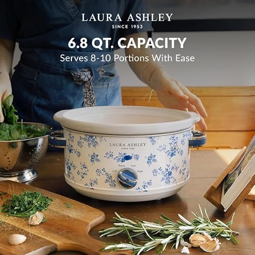 VQ- Laura Ashley 6.8 Quart Slow Cooker - China Rose