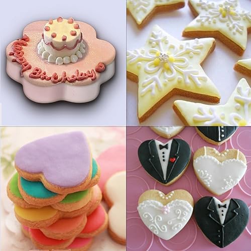 Stainless Steel Cookie Cutters Set, 18 Pieces, Star, Flower, Heart, Circle, Square, Hexagram Shapes