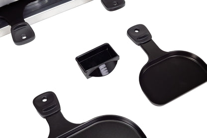 Maverstone Raclette Grill – Smokeless Indoor Electric Table Top Griddle with 1600W Fast Heating Dual-Zone Cooking - Stainless Steel - Easy Clean Nonstick Surface