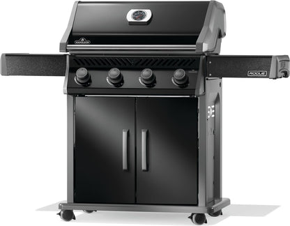 Napoleon Rogue 525 Natural Gas Grill, Black, Stainless Steel Grids, Durable 4-Burner BBQ