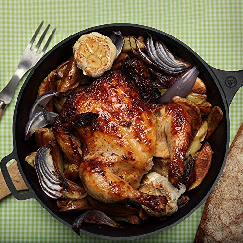 Commercial CHEF 15-inch Pre-seasoned Cast Iron Skillet