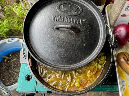 4 Qt. Seasoned Cast Iron Dutch Oven with Cast Iron Lid,Black