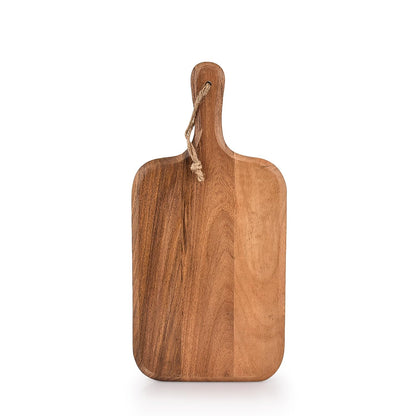 Samhita Acacia Wood Cutting Board, for Meat, Cheese, Bread, Vegetables & Fruits, with Grip Handle (15" x 7")