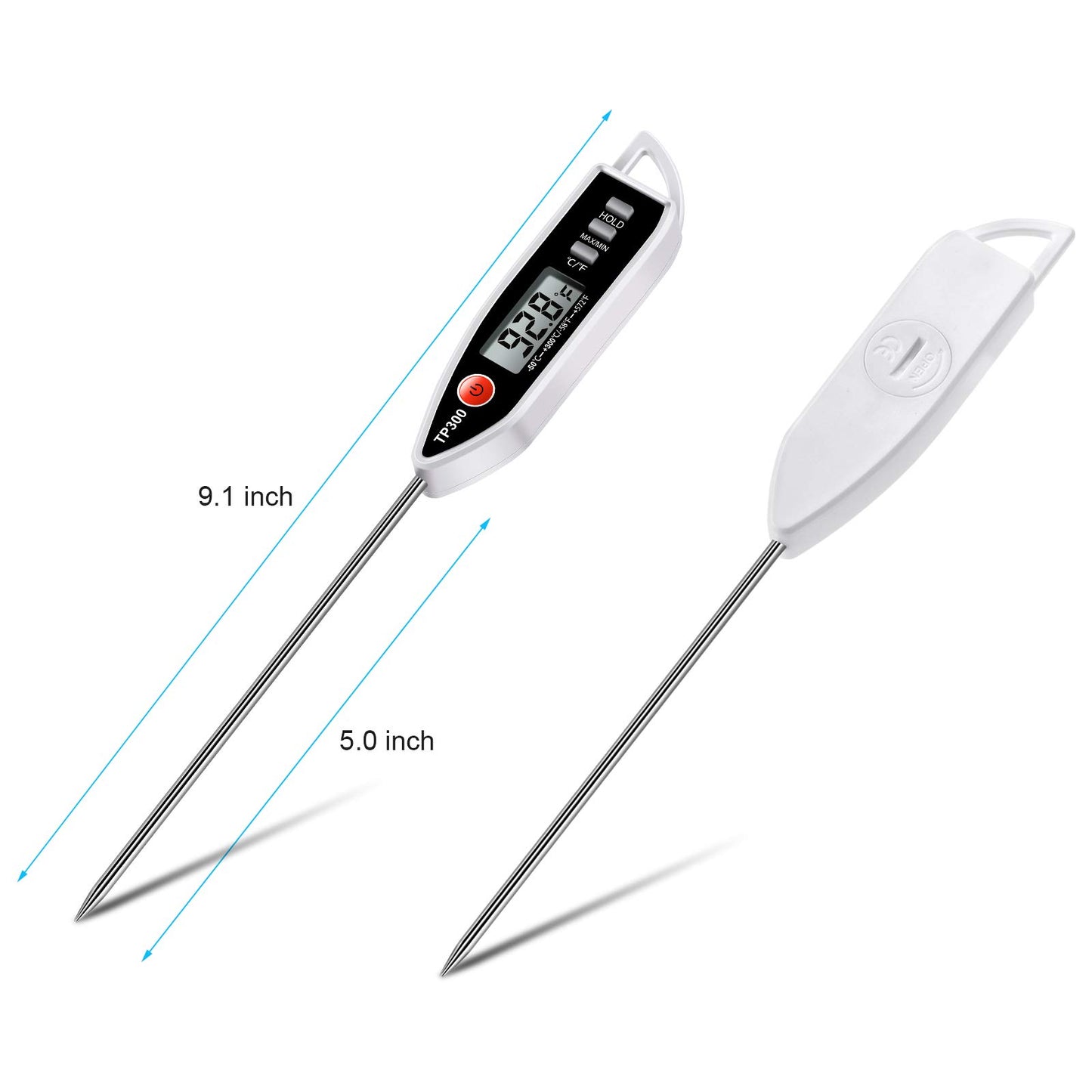 Meat Food Thermometer, Digital Candy Cooking Thermometer, Kitchen Cooking Thermometer Instant Read for BBQ Grill, Oil, Milk, Bath Water, Deep Fry, Candle Temperature