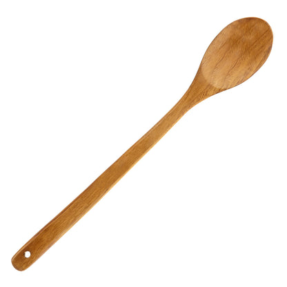 FJNATINH Long Handle Wooden Mixing Spoon, 16.5 inches Long Wooden Soup Spoon for Cooking and Stirring