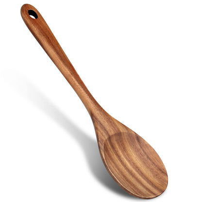 14 Inch Large Wooden Spoon for Cooking Mixing Spoon Serving Spoons Big Non Stick Wood Spoon Spatula Long Handle Spoon Stirring Cooking Spoon