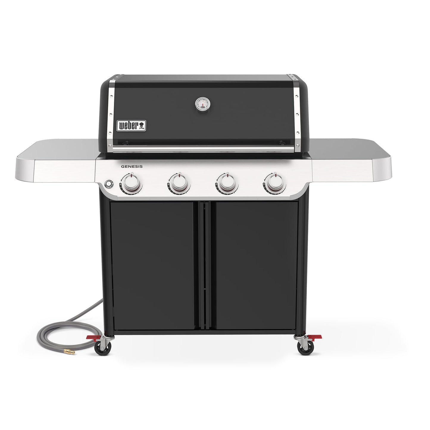 Weber Genesis E-415 Natural Gas Grill for Outdoor Grilling, 4 Burners, Black
