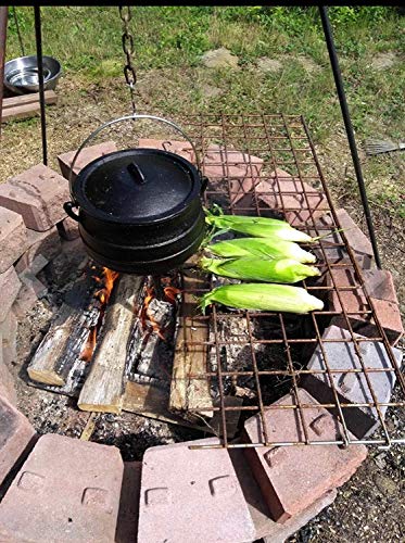 Cuisiland 10QT Cast Iron Potjie Cauldron Pot with Lid & 3 Legs – Pre-Seasoned South African-Style Campfire Pot for Outdoor Cooking, Soups, Stews & Braising – Heavy-Duty Cast Iron Dutch Oven