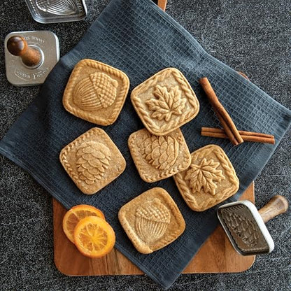 Nordic Ware Springerle Cookie Stamps (Set of 3), Sturdy Cast Aluminium Cookie Stamp Set, Cookie Press Set Made in the USA, Sturdy and Durable Biscuit Maker Press Set