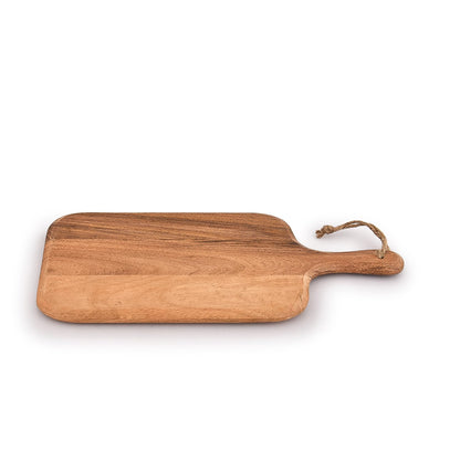 Samhita Acacia Wood Cutting Board, for Meat, Cheese, Bread, Vegetables & Fruits, with Grip Handle (15" x 7")