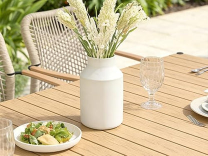 SUNSITT 9 Piece Outdoor Patio Dining Set w/Cushioned Woven Rattan Chairs