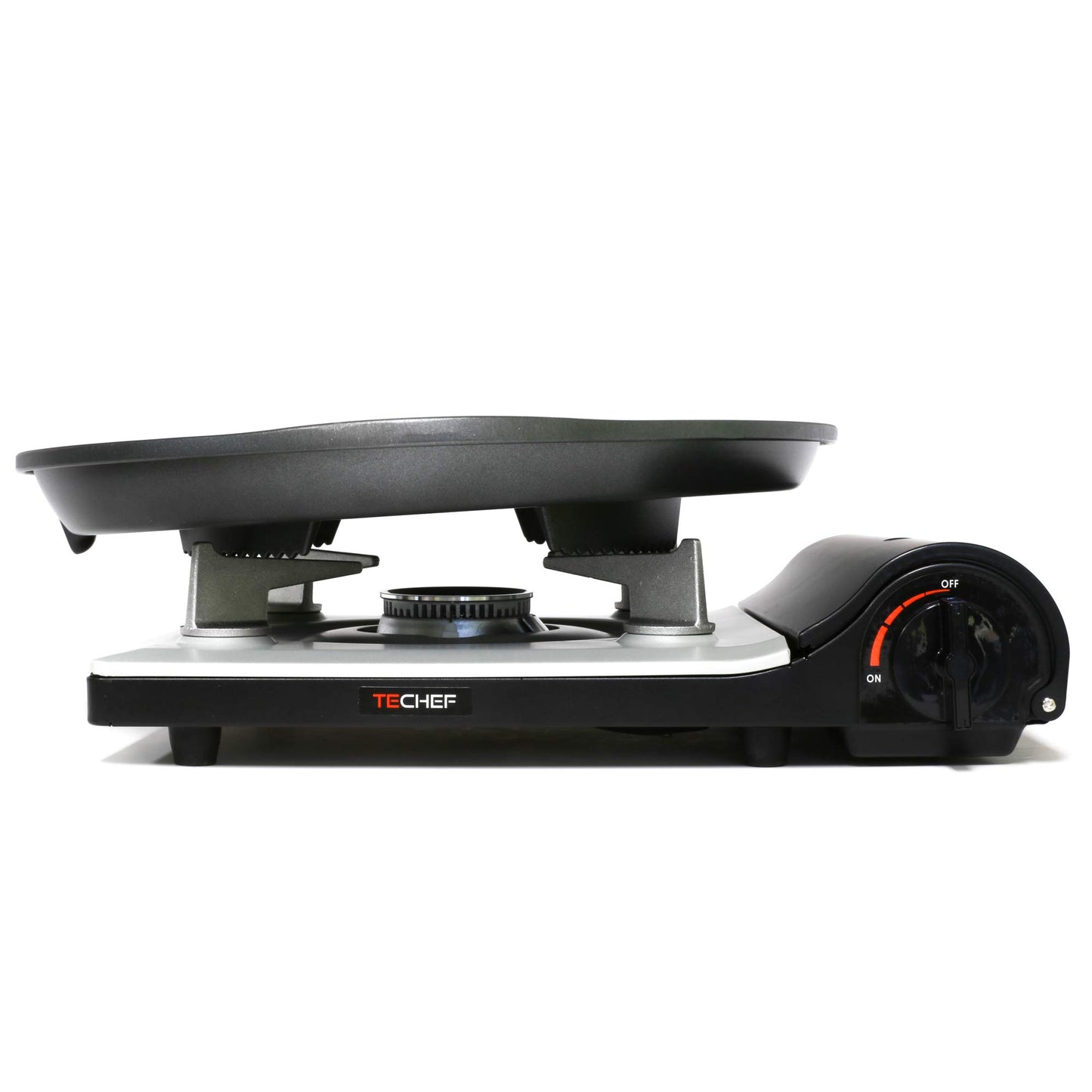 TECHEF - Stovetop Korean BBQ Non-Stick Grill Pan with Agni Portable Gas Stove Burner, Made in Korea (Grill Pan w Stove)