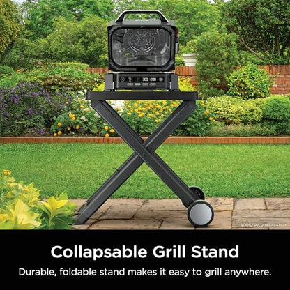 Ninja Woodfire Outdoor Grill & Smoker, 6-in-1 Functionality, Grill, Smoke, Bake, Roast, Air Fry, Broil, Authentic Woodfire Flavors, Electric Heat, OG321