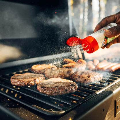 Ash & Ember Park-Style Grill/Smoker, 390 Sq. Inch Charcoal Grill with Cover, 21" x 15" Grate, Side Shelf for Food Prep & Accessories, Single Post Permanent Park-Style Grill for Outdoor Backyard BBQ