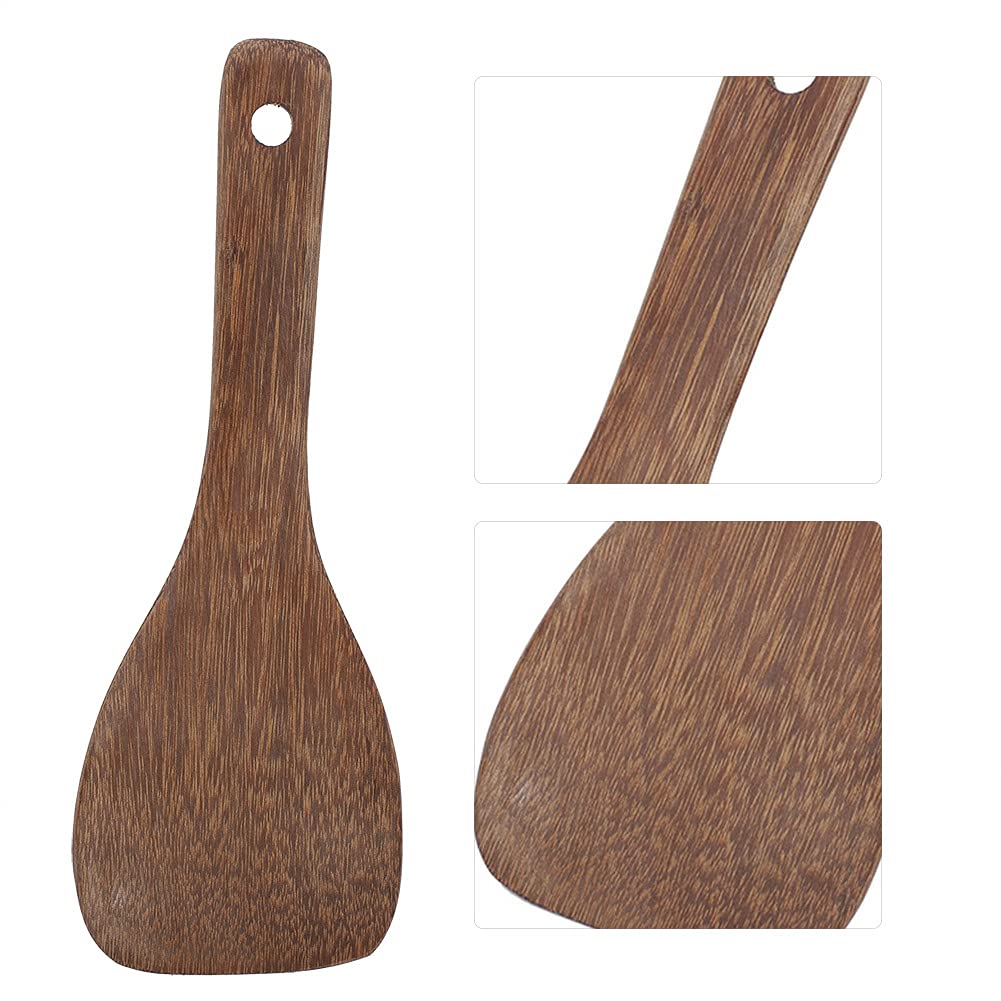 Chazcool Wooden Spatula, Flat Wooden Spoon, Wood Spatula Fried Rice Turner, Kitchen Cooking Tool for Cooking, Frying, Flipping & Stirring, Steak & Pizza