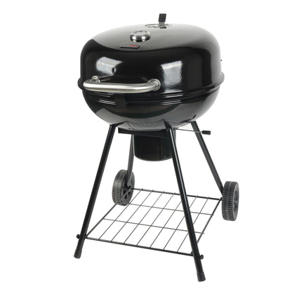 Grill Boss Charcoal Kettle Grill with Large 22-Inch Cooking Area - Includes Warming Rack, Bottom Storage Shelf, Ash Catcher & Wheels for Outdoor BBQ, Tailgating, Camping & Backyard Grilling