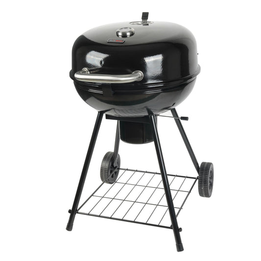 Grill Boss Charcoal Kettle Grill with Large 22-Inch Cooking Area - Includes Warming Rack, Bottom Storage Shelf, Ash Catcher & Wheels for Outdoor BBQ, Tailgating, Camping & Backyard Grilling