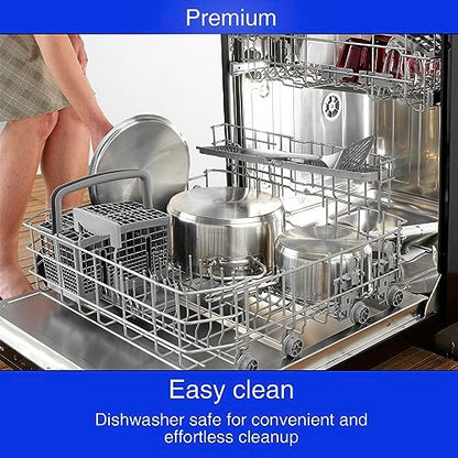 Stainless Steel Cookware Pasta Pot by Cyrder – 5 Quart, Strainer in Glass Lid, Two Side Spouts, Capsule Bottom Stock Pot, Durable & dishwasher safe
