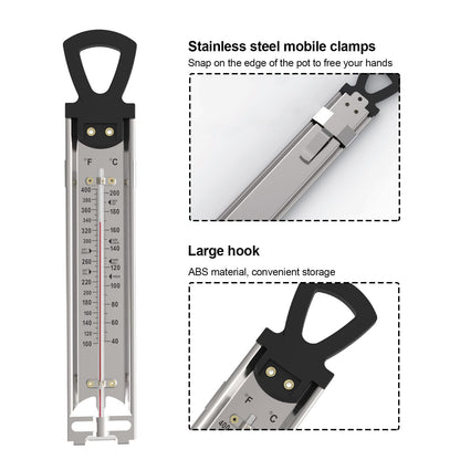 Candy and Deep Fry Thermometer with Pot Clip,Timer, Pack of 3