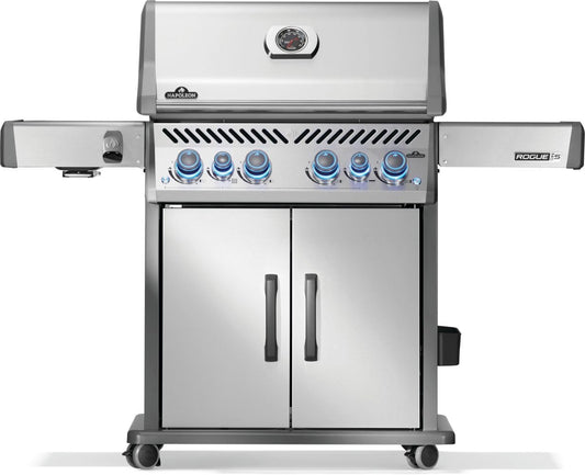 Napoleon Rogue PRO-S 525 Propane Gas Grill with Infrared Side and Rear Burners, Stainless Steel, Durable 6-Burner BBQ