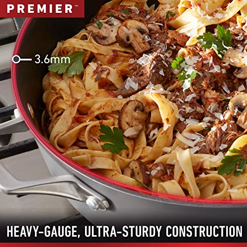 Calphalon Premier Hard-Anodized Nonstick Cookware Set, 8-Piece, Metal Utensil Safe, PFOA-Free