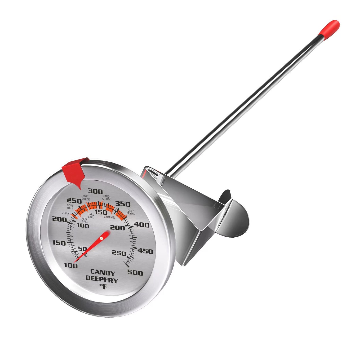Candy Thermometer Deep Fry Thermometer with Stainless Steel 2 Inch Large Dial & 9 Inch Long Probe Candy Making Temperature Reference for Confectionery,Dessert,Deepfrying Food