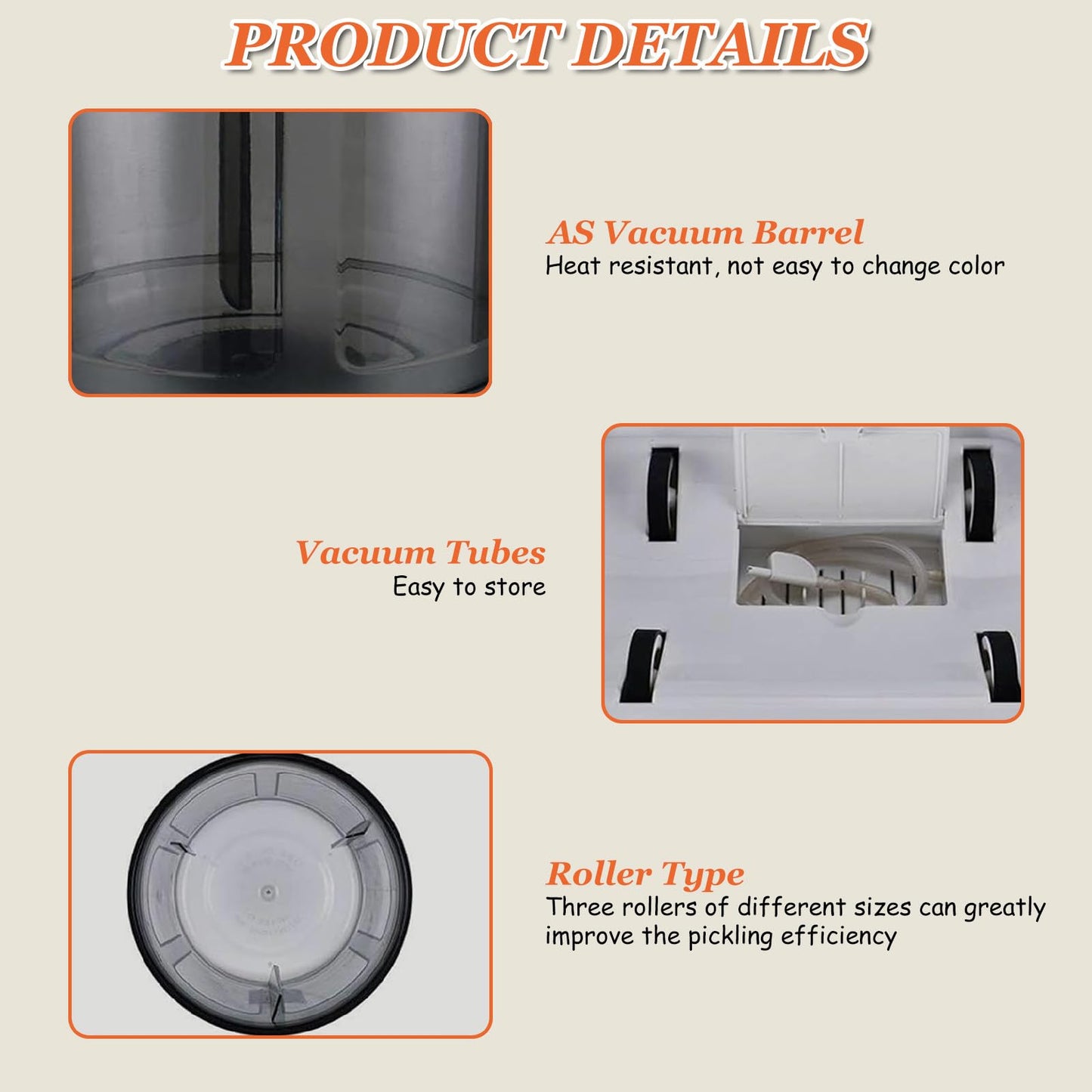 Automatic Vacuum Tumbler Marinating Machine, Meat and Vegetable Tenderizer, 0-10 Hours, One Machine for Multiple Uses, LED Display,110V