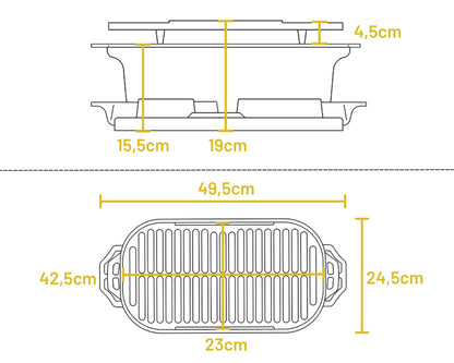 Lodge Sportsman's Cast Iron Pro Grill - 1 Each, Black
