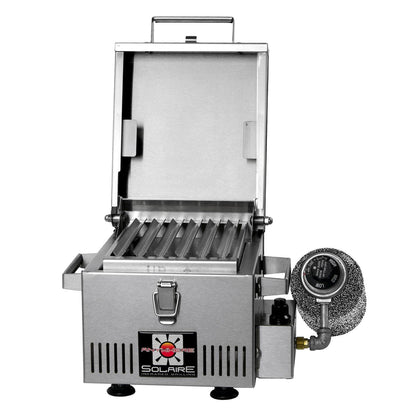 Solaire SOL-IR8A Anywhere Mini Personal Infrared Propane Gas Grill, Stainless Steel