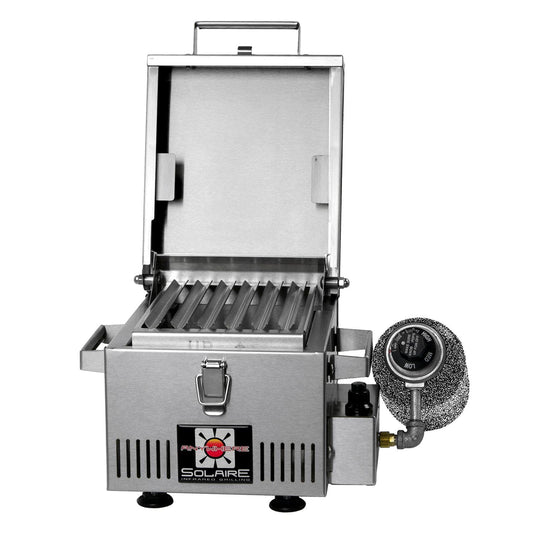 Solaire SOL-IR8A Anywhere Mini Personal Infrared Propane Gas Grill, Stainless Steel