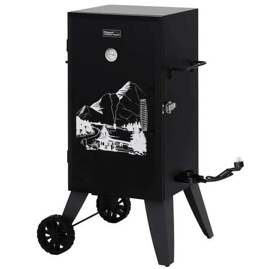 Royal Gourmet SE2805 28-Inch Analog Electric Smoker with 3 Cooking Grates, Outdoor Smoker with Adjustable Temperature Control & 454 Sq. In. Cooking Area for Outdoor Backyard BBQ, Black