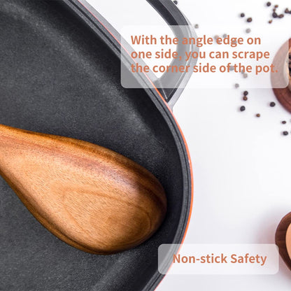 Big Wooden Spoon for Cooking, Large Wood Scoop Utensil, 17-inch Kitchen Serving Scoop for Big Pot, Long Handle Giant Heavy Food Service Mixing Spoons, Smooth Finish Comfortable Grip