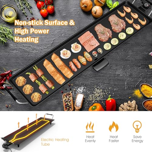 35 Inch 2000W Nonstick Electric Teppanyaki Grill