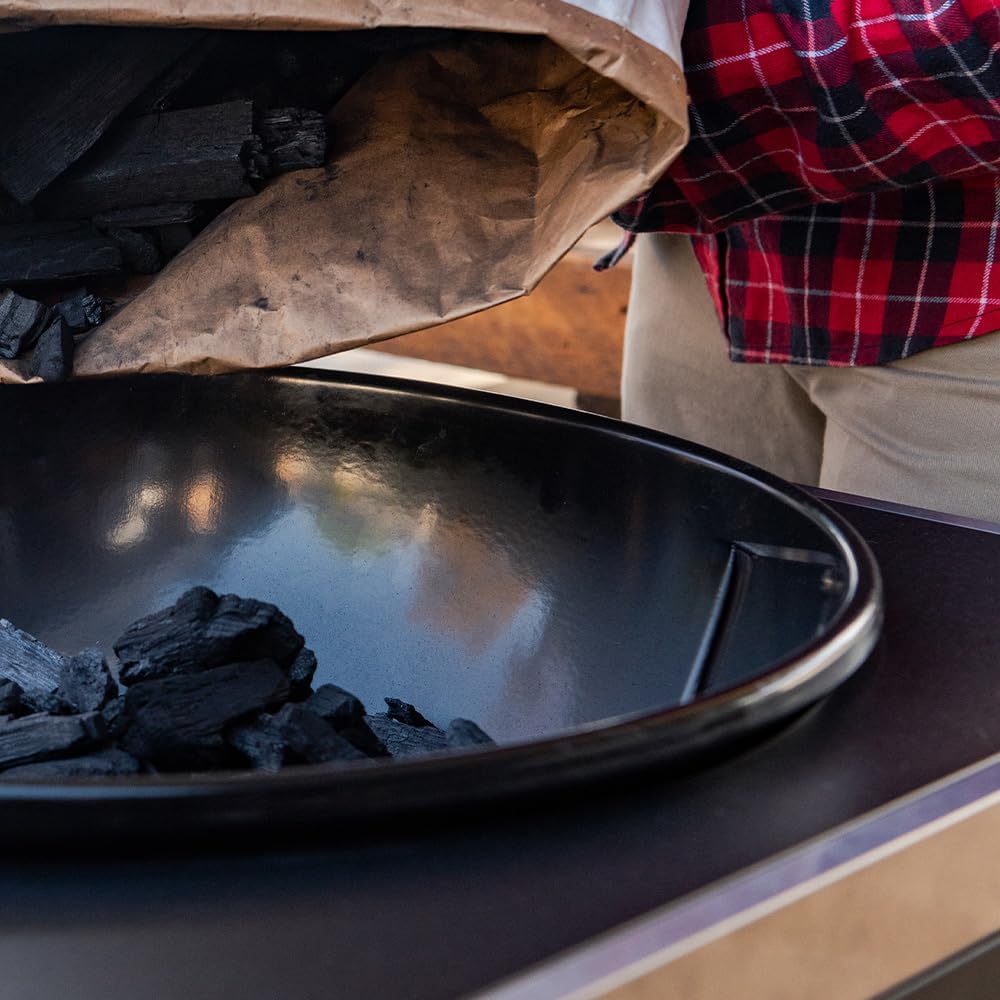 Nexgrill 22" Charcoal Grill with Table Cart and Side Table, 358 SQ In Grate, Adjustable Air Vents, Integrated Temperature Gauge, Mobile Cart Barbecue Grill for Camping, Picnics, and More - 810-0026HC