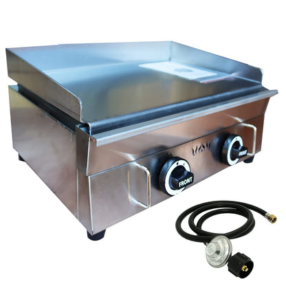 PreAsion Commercial LPG Gas Griddle with Pressure relief valve Grill Griddle Tabletop Flat Top Countertop Restaurant Griddle Grill Teppanyaki Grill