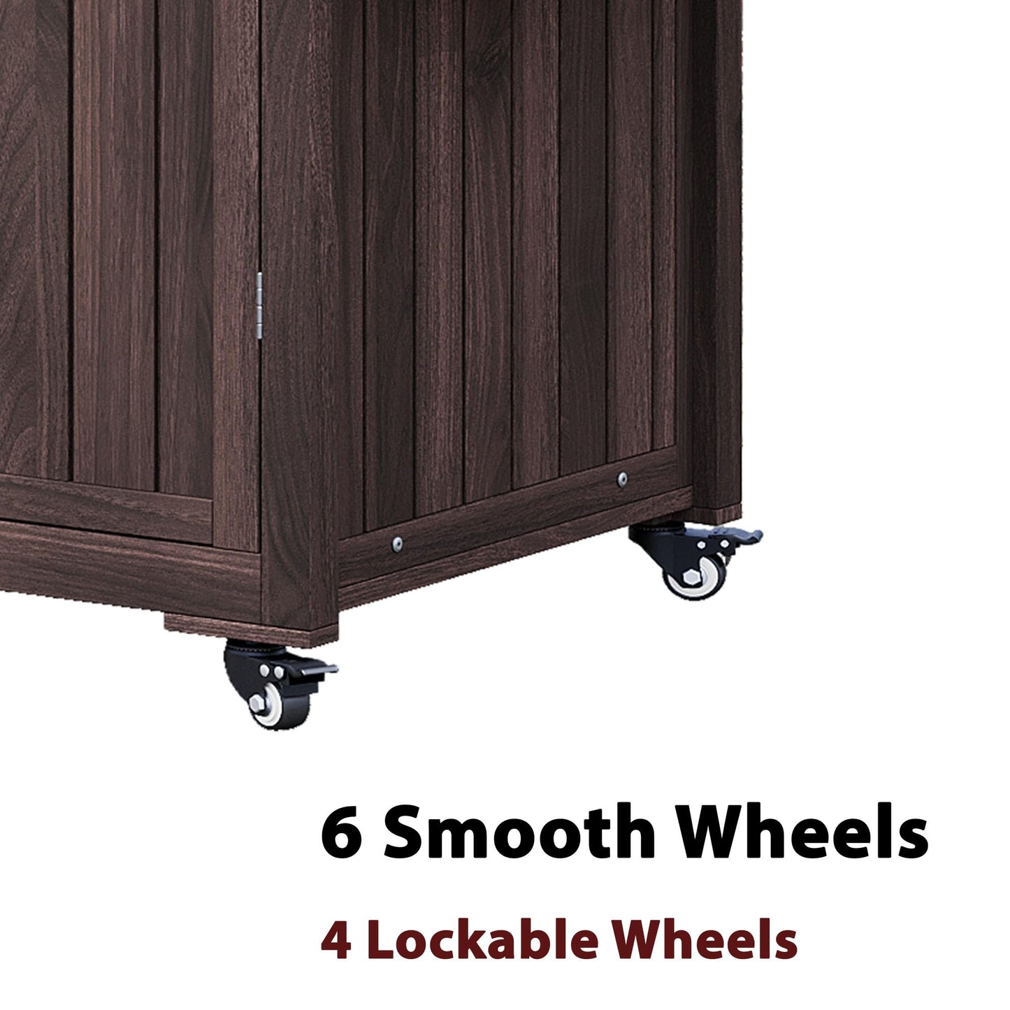 66.5" Outdoor Kitchen Island for Big Green Egg Grills, Solid Wood Outdoor Grill Cart for Tabletop Grill with Stainless Steel Top, Drawer, Family Barbecue Outdoor Gathering (Dark Brown/E) - CookCave