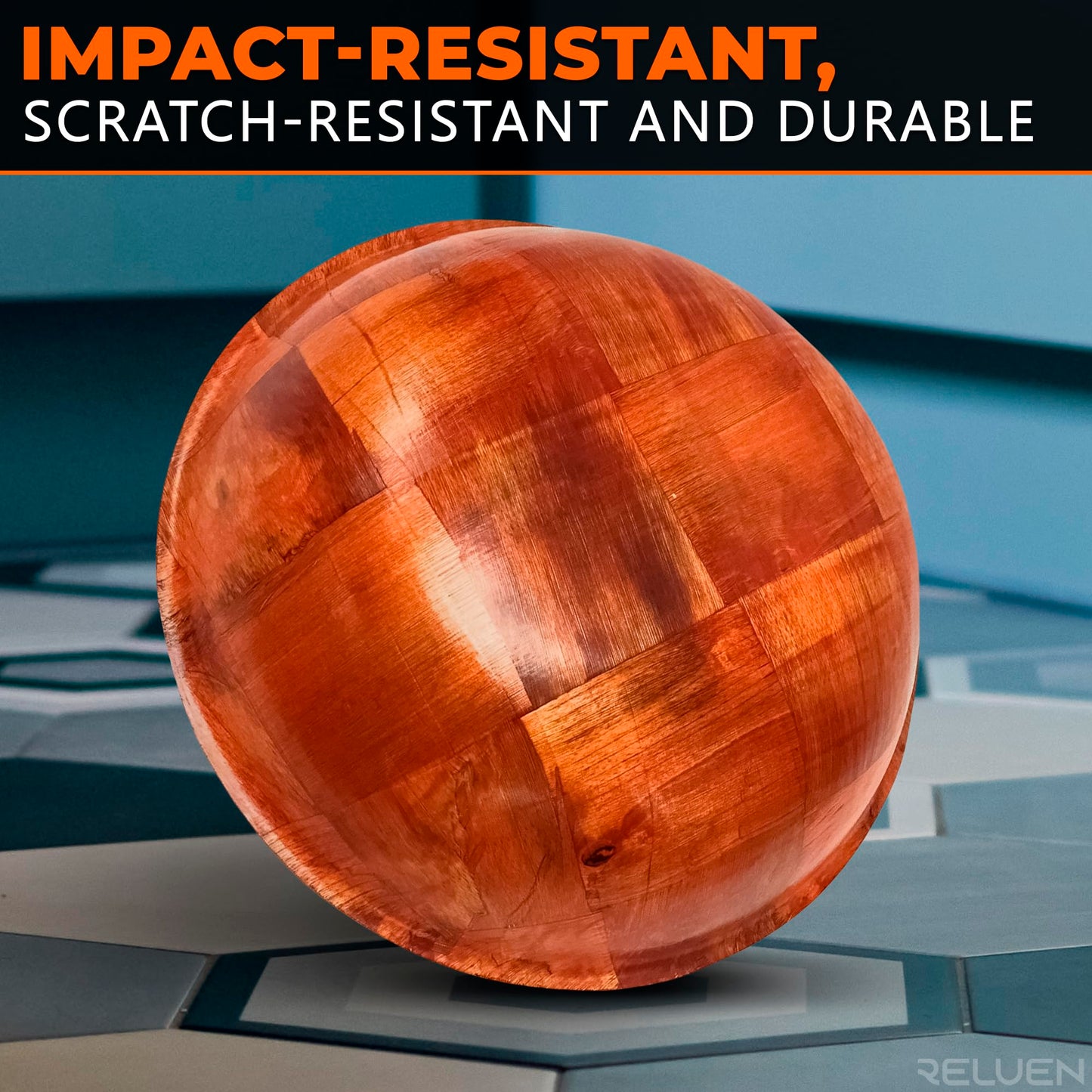 6Pcs Wooden Salad Bowl Set - Decorative Bowls for Kitchen Large Serving Bowls for Entertaining Small Snack Bowls Set Soup - 8 Inch Fruit Bowl for Kitchen Counter Salad Bowls for Lunch Serving Bowl Set - CookCave