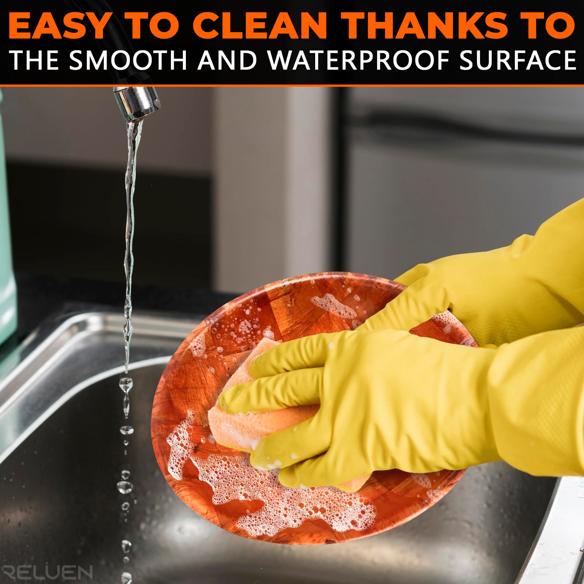 6Pcs Wooden Salad Bowl Set - Decorative Bowls for Kitchen Large Serving Bowls for Entertaining Small Snack Bowls Set Soup - 8 Inch Fruit Bowl for Kitchen Counter Salad Bowls for Lunch Serving Bowl Set - CookCave