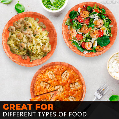 6Pcs Wooden Salad Bowl Set - Decorative Bowls for Kitchen Large Serving Bowls for Entertaining Small Snack Bowls Set Soup - 8 Inch Fruit Bowl for Kitchen Counter Salad Bowls for Lunch Serving Bowl Set - CookCave