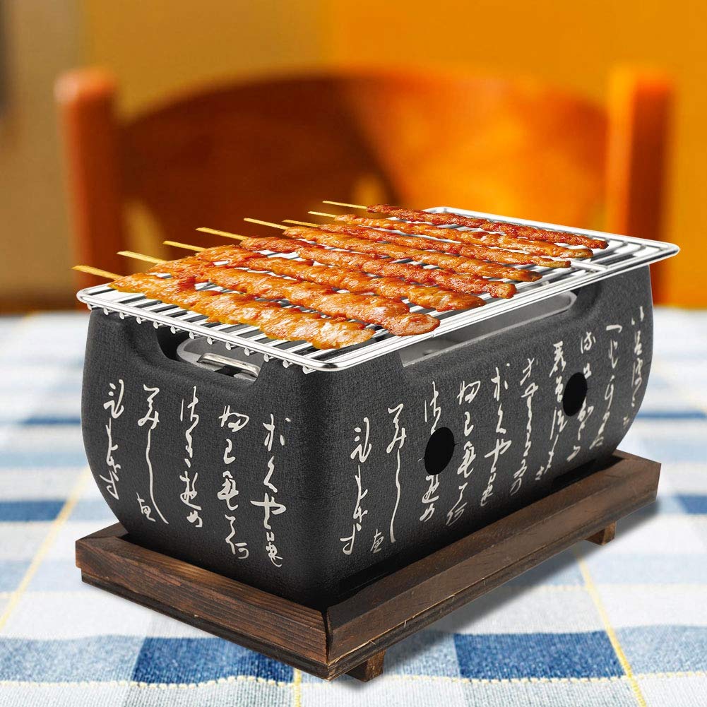 Yakitori Grill Charcoal Japanese Charcoal Grill - Rectangular Furnace,Barbecue Alcohol Stove