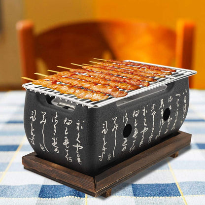 Yakitori Grill Charcoal Japanese Charcoal Grill - Rectangular Furnace,Barbecue Alcohol Stove