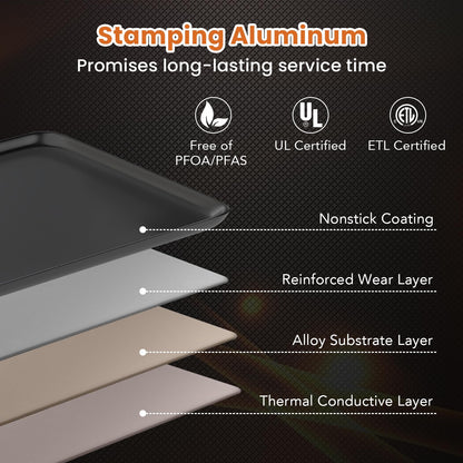 CLEEMAN 39.5” Electric Griddle, Nonstick Extra Large Teppanyaki Grill with Adjustable Temperature, Drip Pan & Insulated Handles, Easy-to-clean Pancake Griddle, BBQ Grill for Indoor & Party