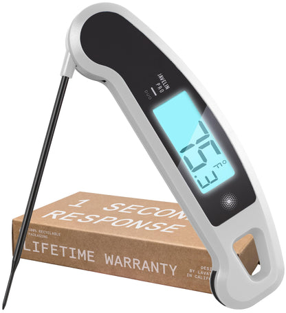 Lavatools Javelin® PRO Duo Ultra-Fast 1-Second Professional Digital Instant Read Meat Thermometer for Grill and Cooking, Auto-Rotating Backlit Display, IP65 Water Resistant, NSF Certified – Panda