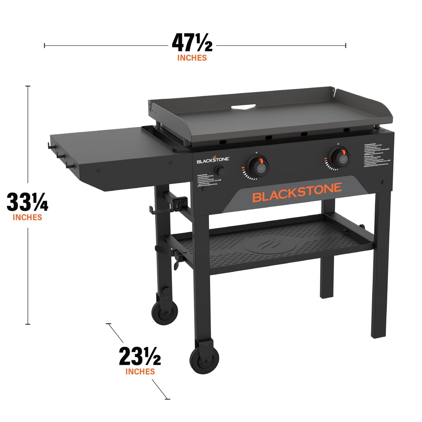 Blackstone 28 Inch Original Omnivore Griddle 2206, Blackstone 2 Burner Griddle Outdoor Flat Top Grill, Propane Portable Gas Grill