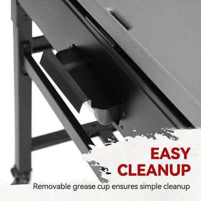 Royal Gourmet GB4001C-N 4 Burner Propane Gas Griddle with Cover, 35 Inch Outdoor Flat Top Grill Griddle with Foldable Side Tables & 52,000 BTUs Output for Barbecue Grilling, Black