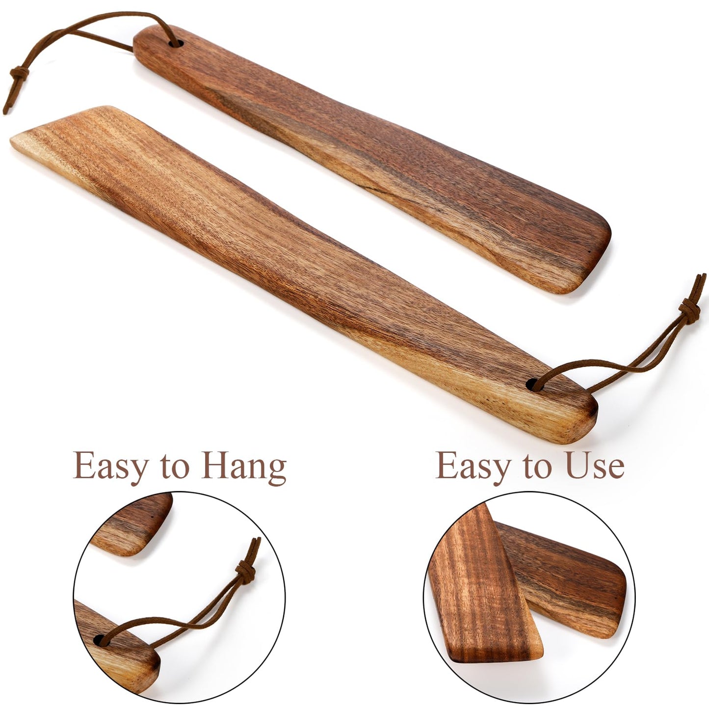 Tebery 4 Pack Small Wood Flipper Teak Wood Spatula Set for Cast Iron, 10 Inch 12 Inch Flat Wooden Turner Multipurpose Wood Cooking Utensil for Flipping, Serving, Scraping & Turning