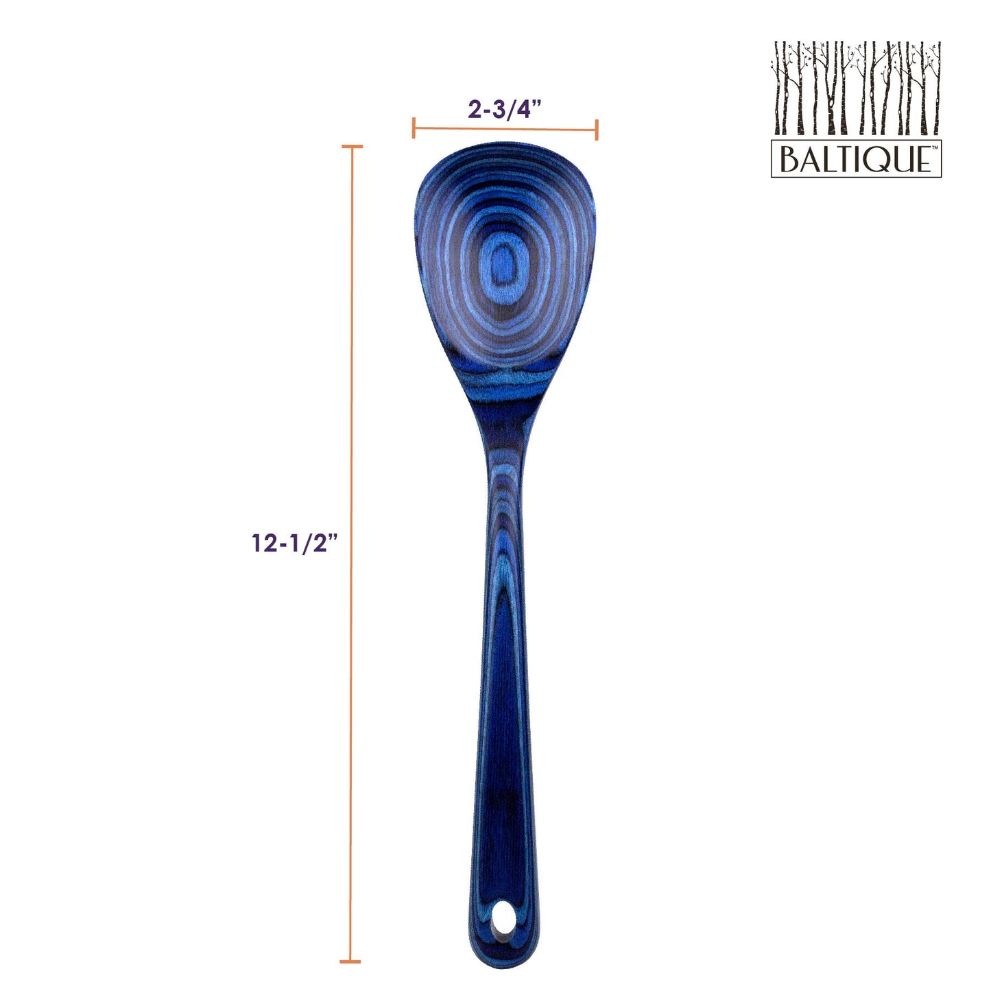 Totally Bamboo Baltique Malta Collection 12-1/2" Wooden Cooking Spoon, Safe for Nonstick